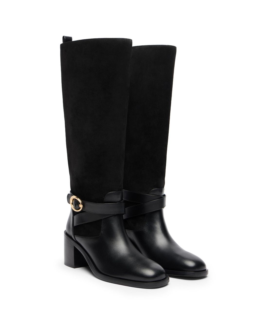 Stuart Weitzman Black Benni Riding Boot 55