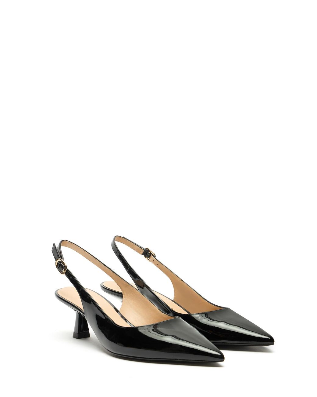 Stuart Weitzman Black Sculpt Slingback 50