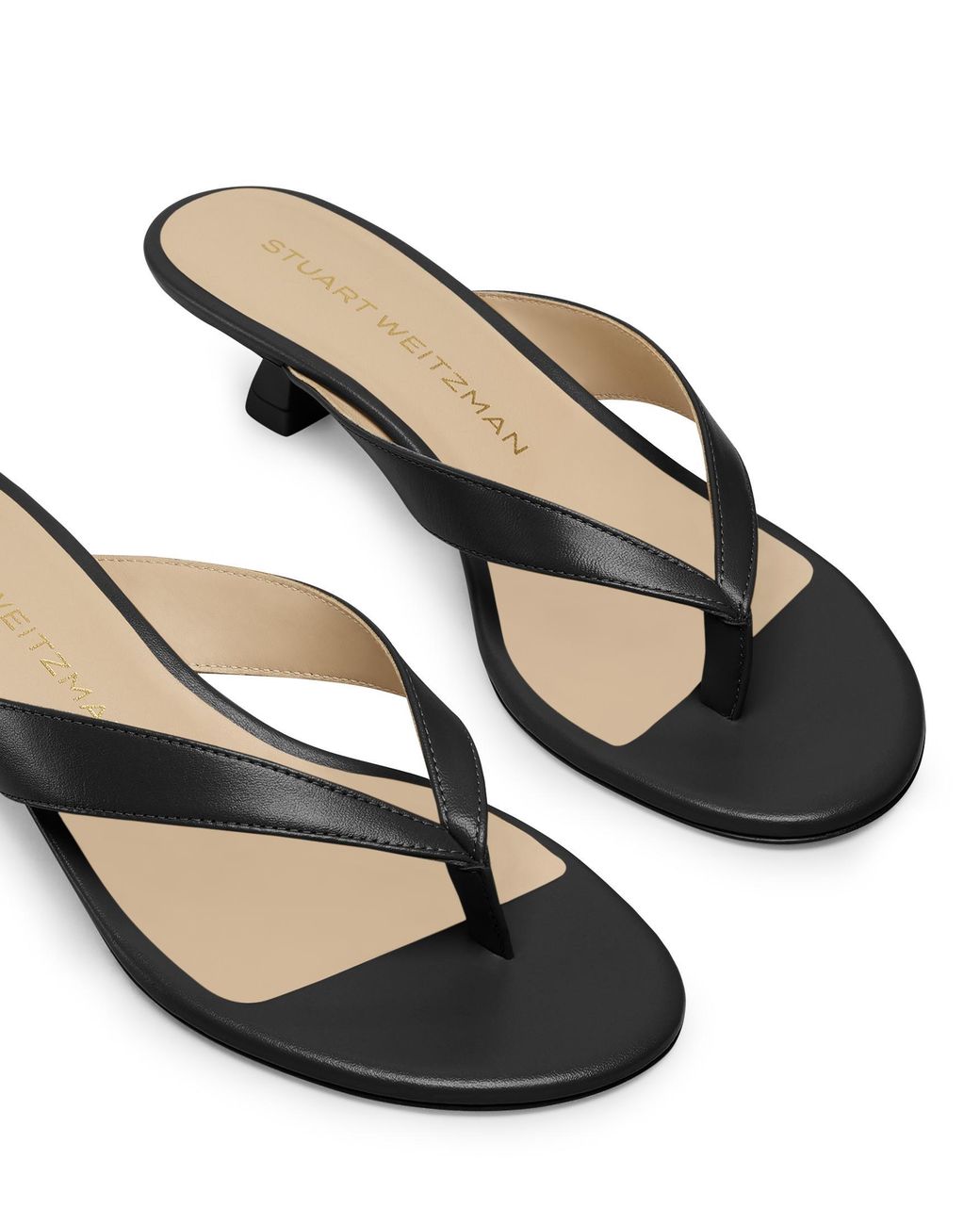 Stuart Weitzman Black Rio Sleek Sandal 35