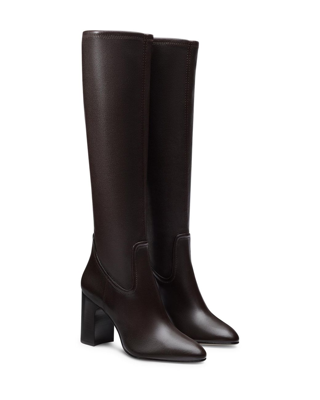 Stuart Weitzman Black Mulberry Stretch-Stiefel