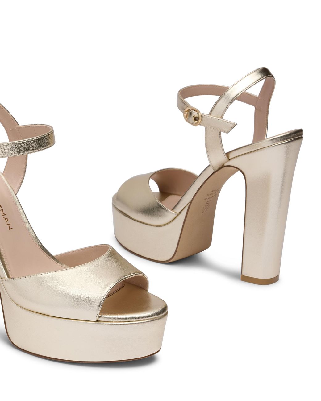 Sandale Plateforme Reade Stuart Weitzman en coloris Metallic