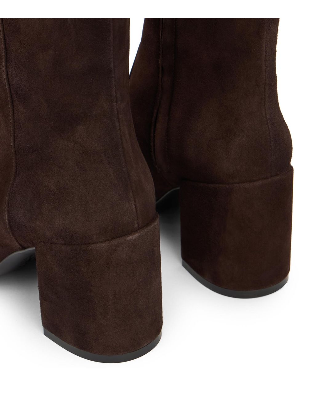 Stuart Weitzman Brown Nubacari Zip Bootie 75