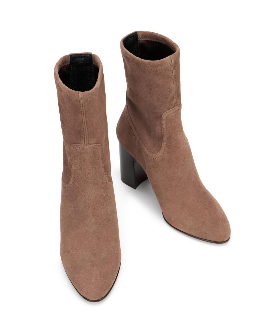 Stuart Weitzman Brown Mulberry Stretch Bootie