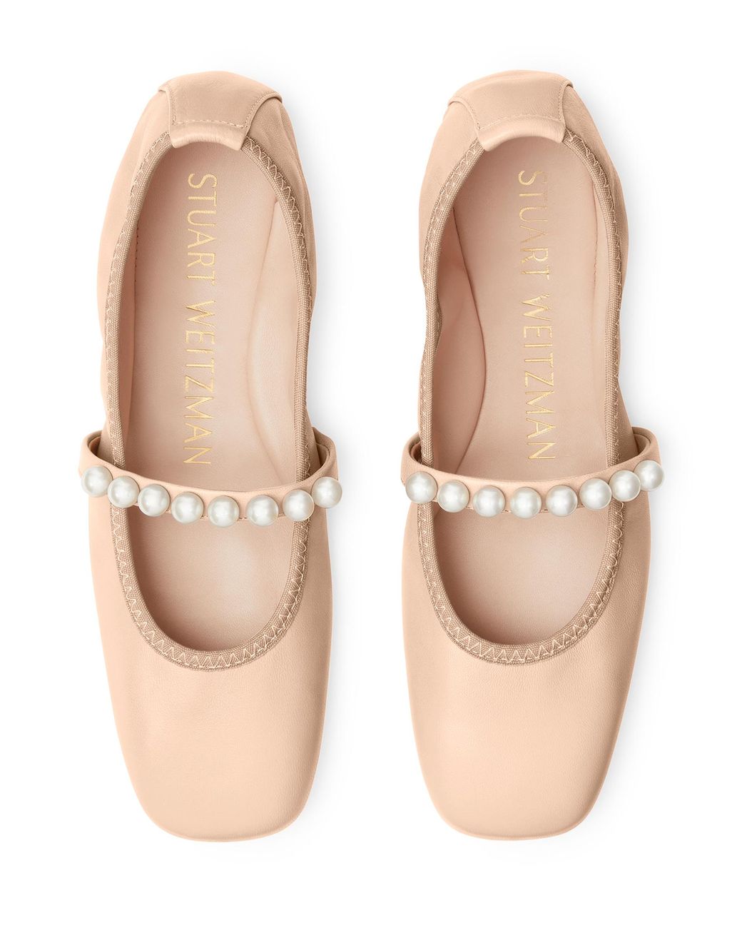 Stuart Weitzman Pink Goldie Ballet Flat