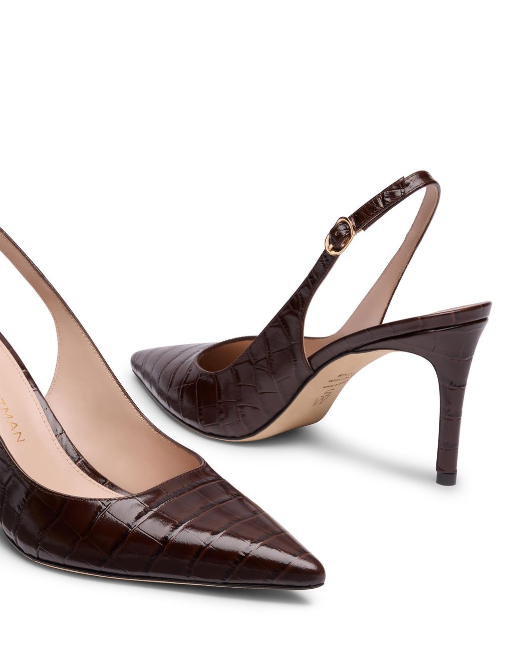 Slingback Stuart Power 75 Stuart Weitzman de color Brown