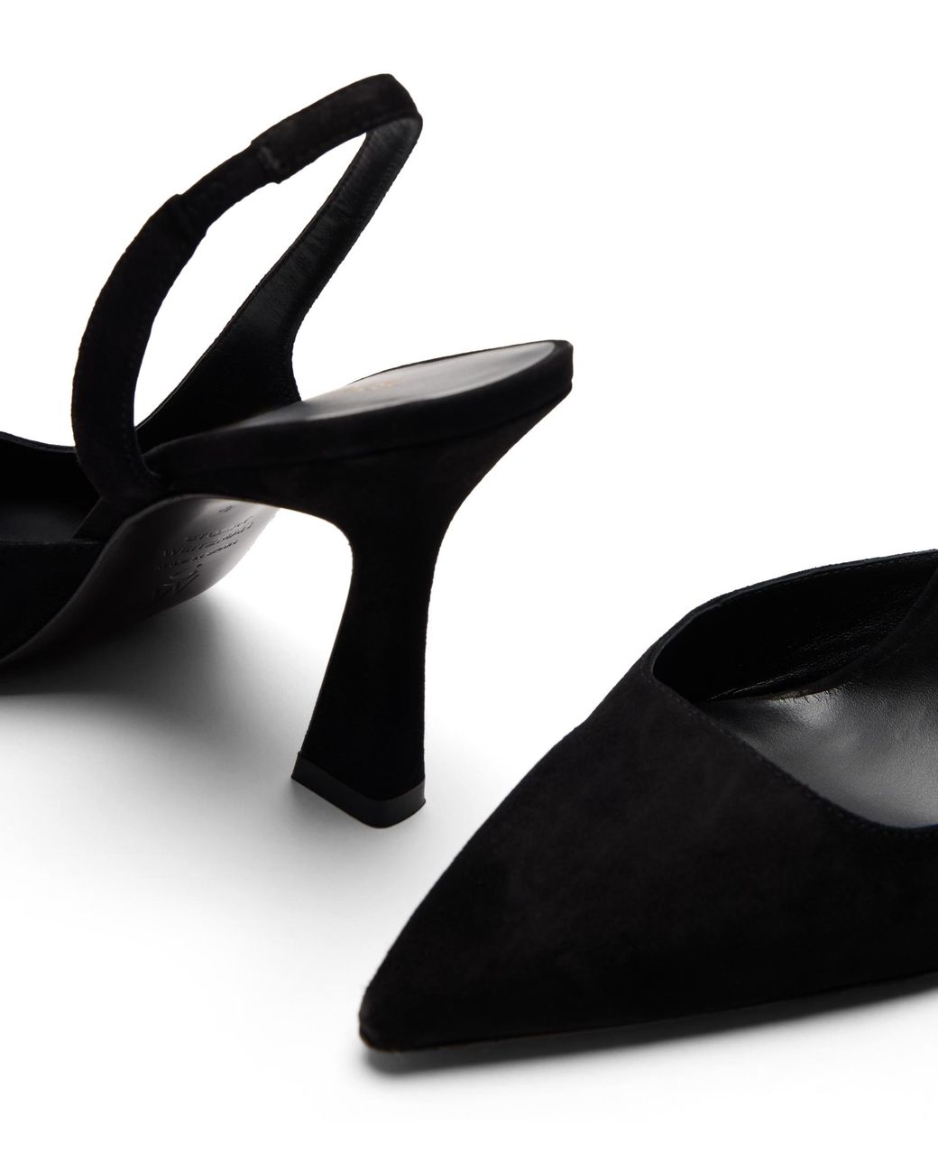 Stuart Weitzman Black Vinnie 85 D'Orsay Slingback