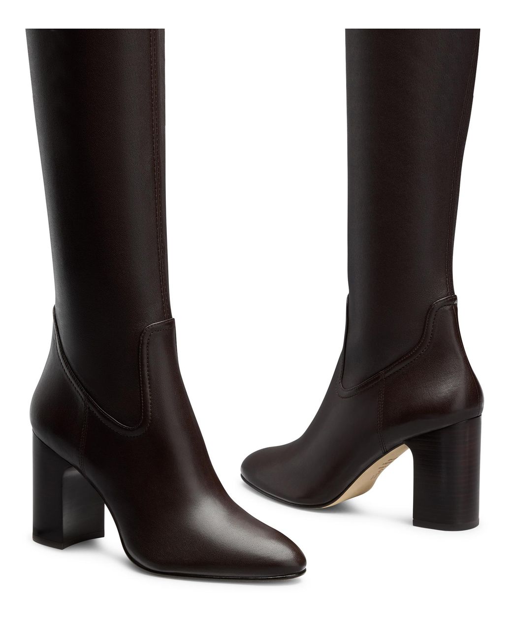 Stuart Weitzman Black Mulberry Stretch-Stiefel