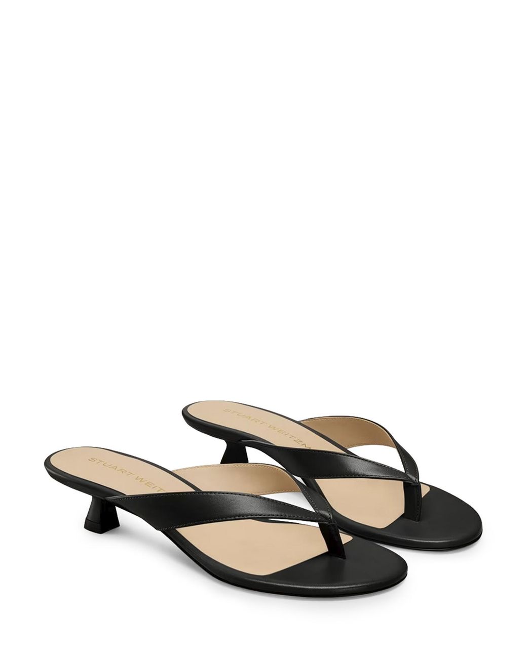 Stuart Weitzman Black Rio Sleek Sandal 35