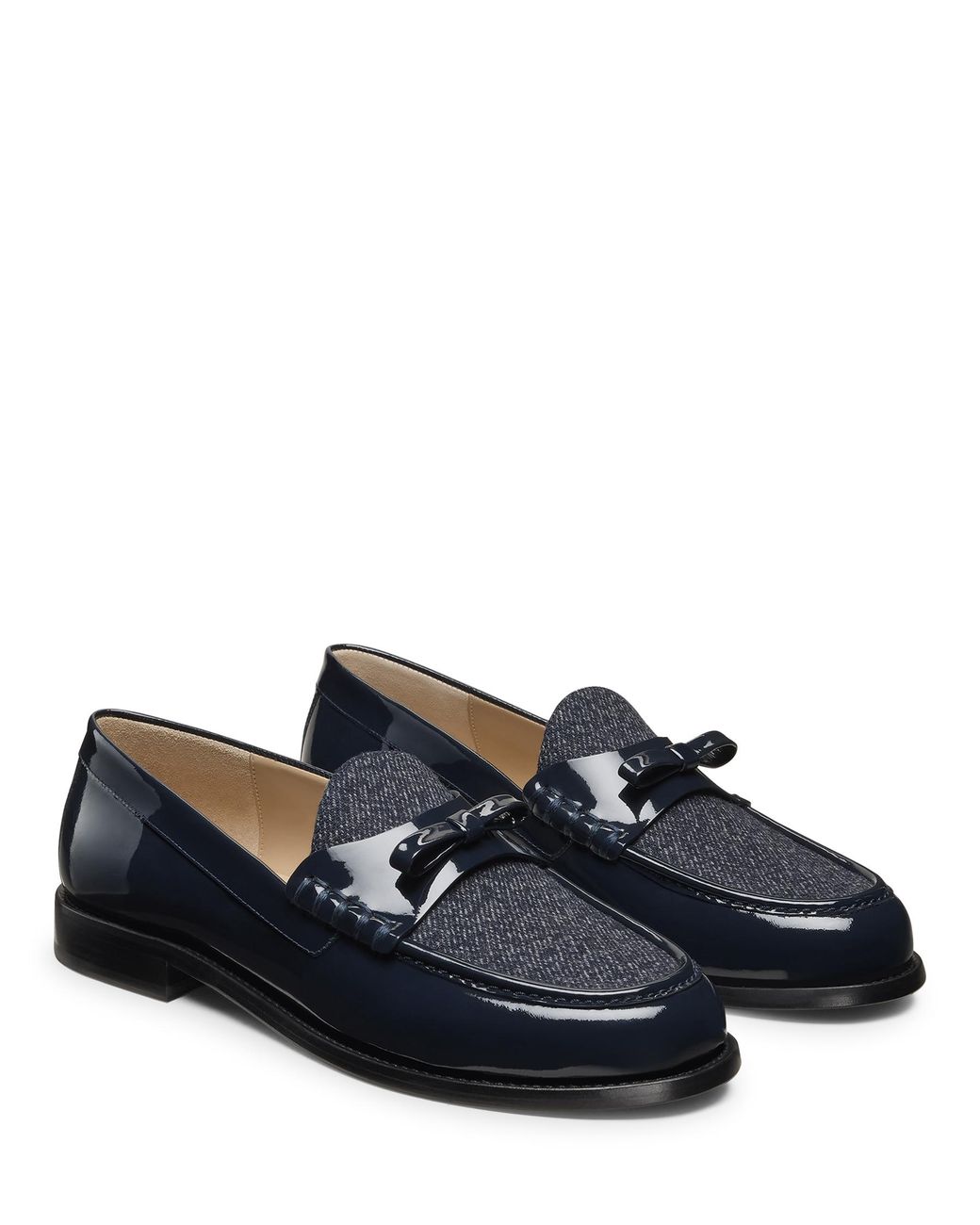 Stuart Weitzman Blue Lottie Bow Loafer