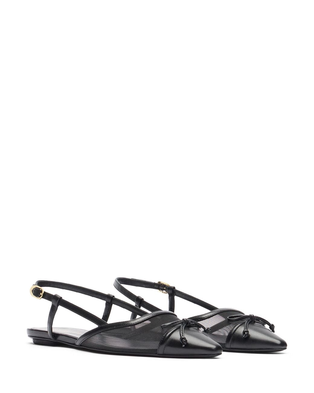 Stuart Weitzman Black Kitty Slingback