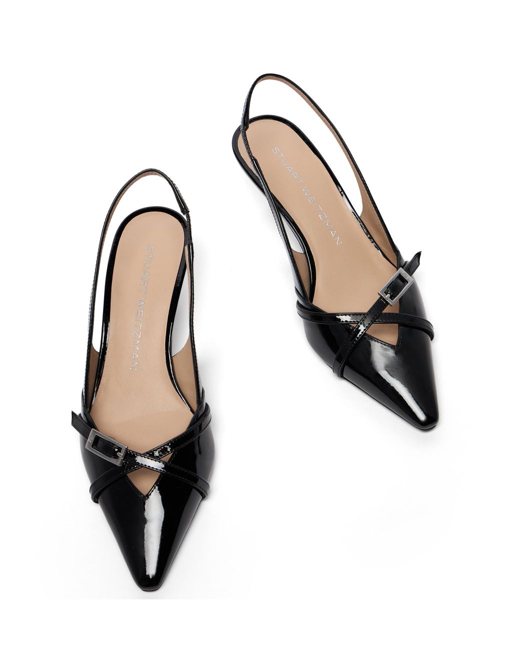 Stuart Weitzman Black Georgie Slingback 50