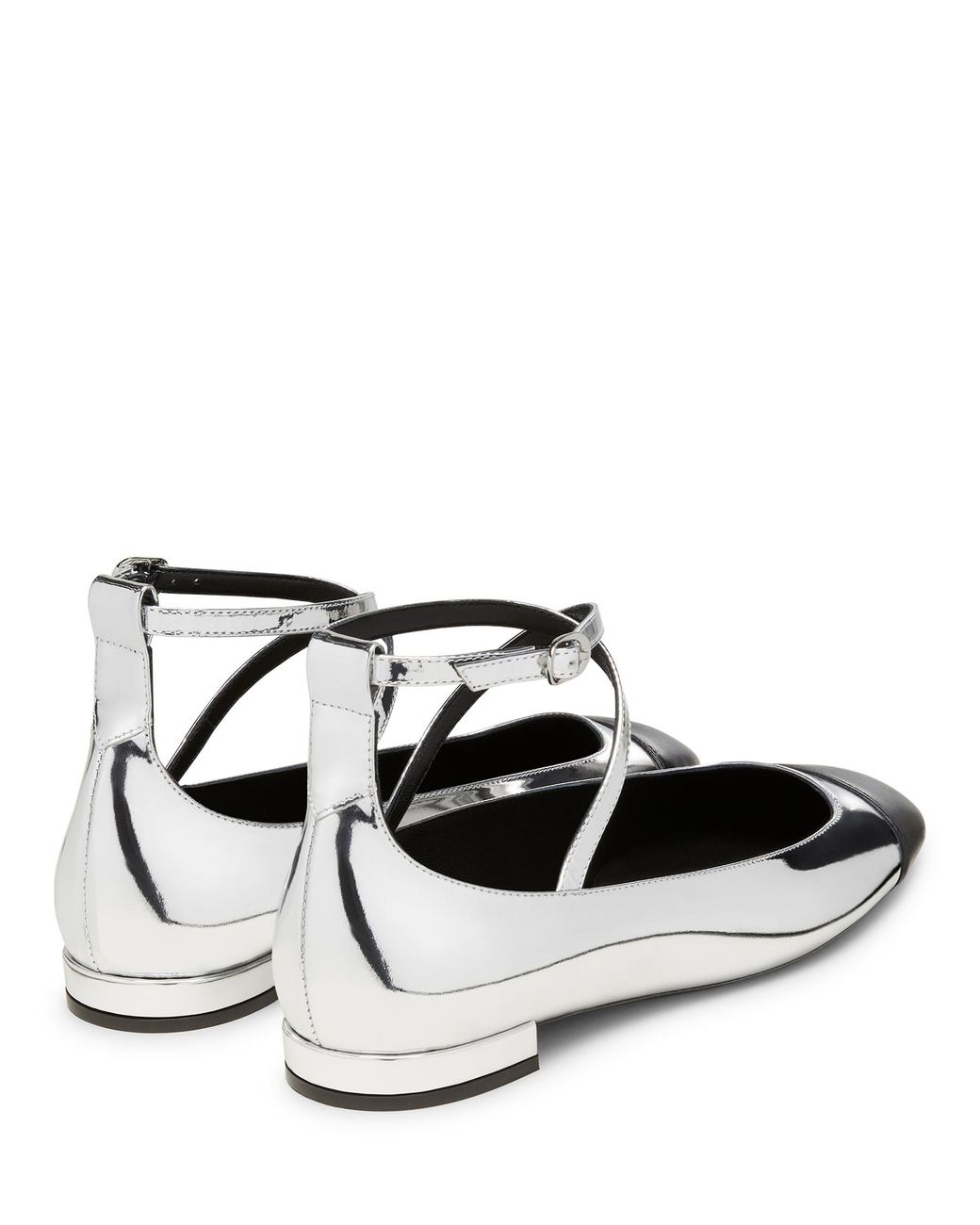 Stuart Weitzman Black Eden Strap Flat