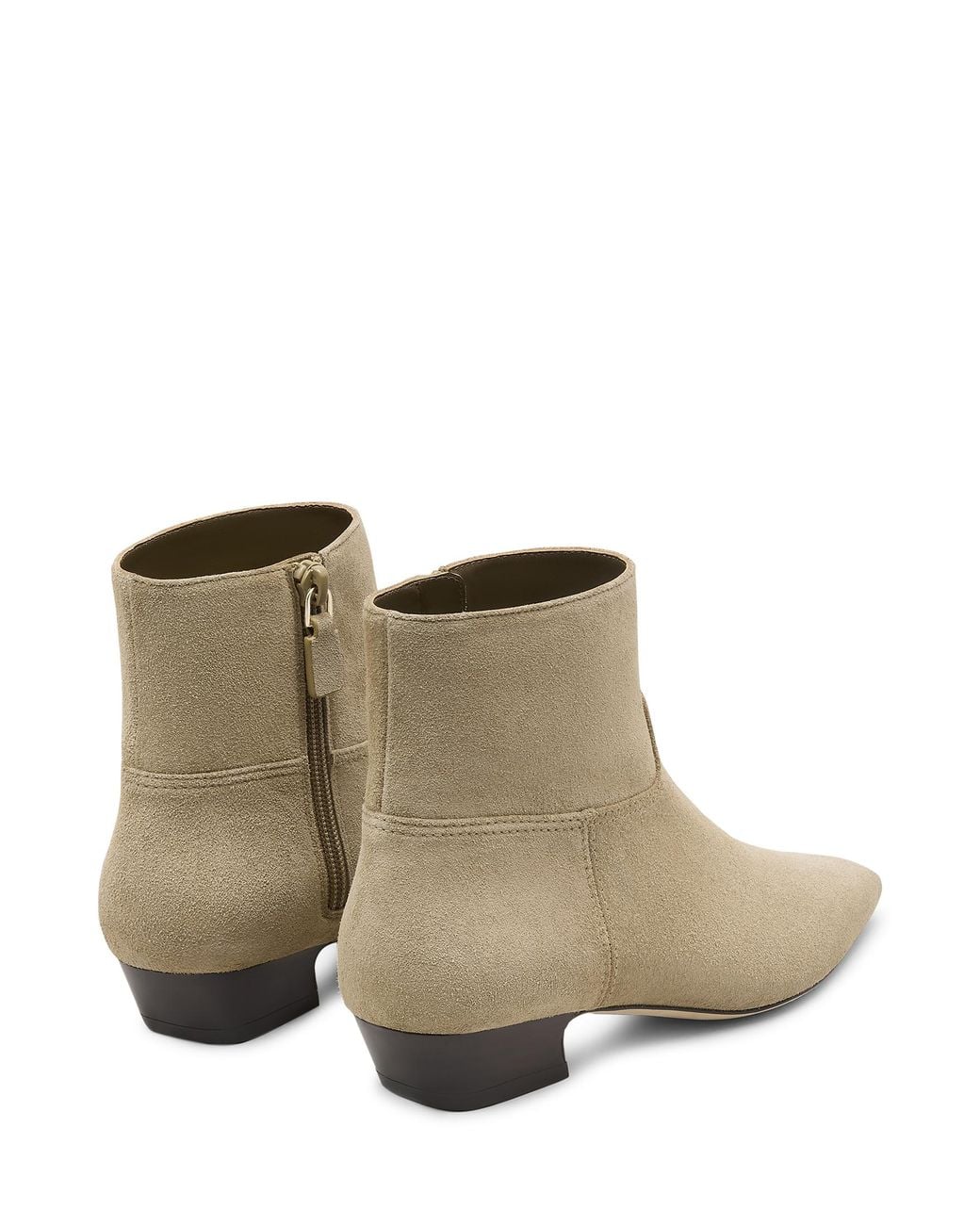 Stuart Weitzman Natural Stassi Zip Bootie