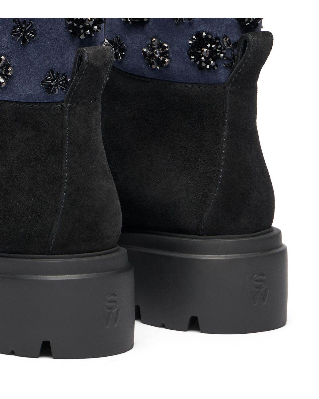 Stuart Weitzman Black Hudson Lace-Up Bootie