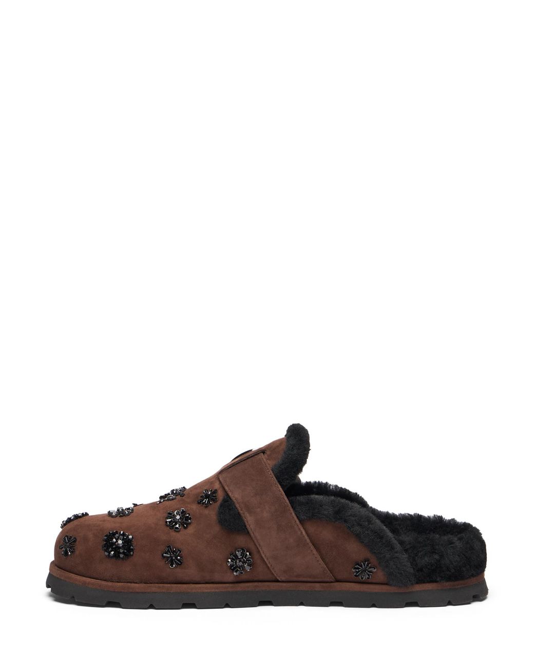 Stuart Weitzman Brown Chrystie Shearling Mule