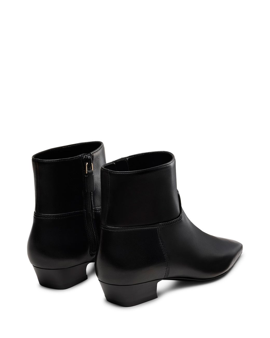 Stuart Weitzman Black Stassi Zip Bootie