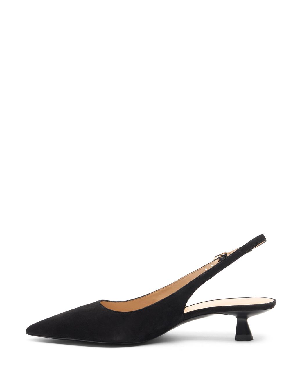 Stuart Weitzman Black Skulpt Slingback 35