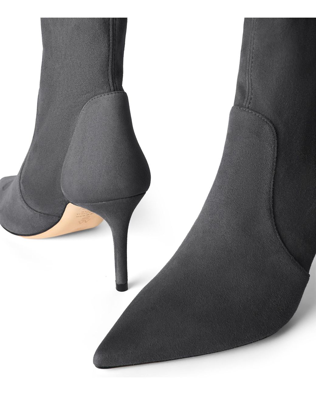 Stuart Weitzman Gray Stuart Power Bootie 75