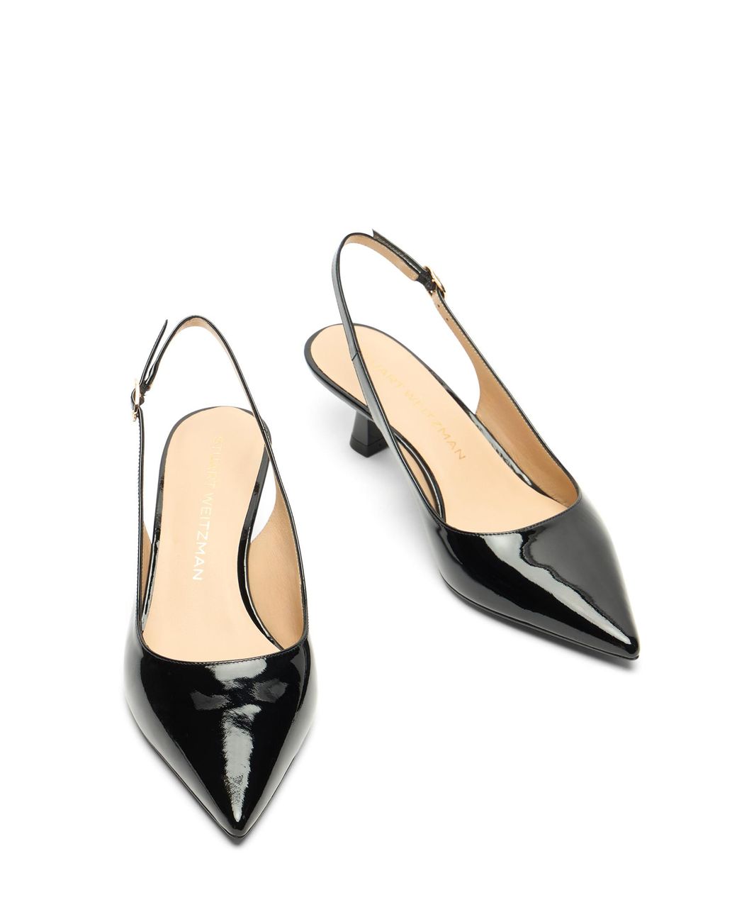 Stuart Weitzman Black Sculpt Slingback 50