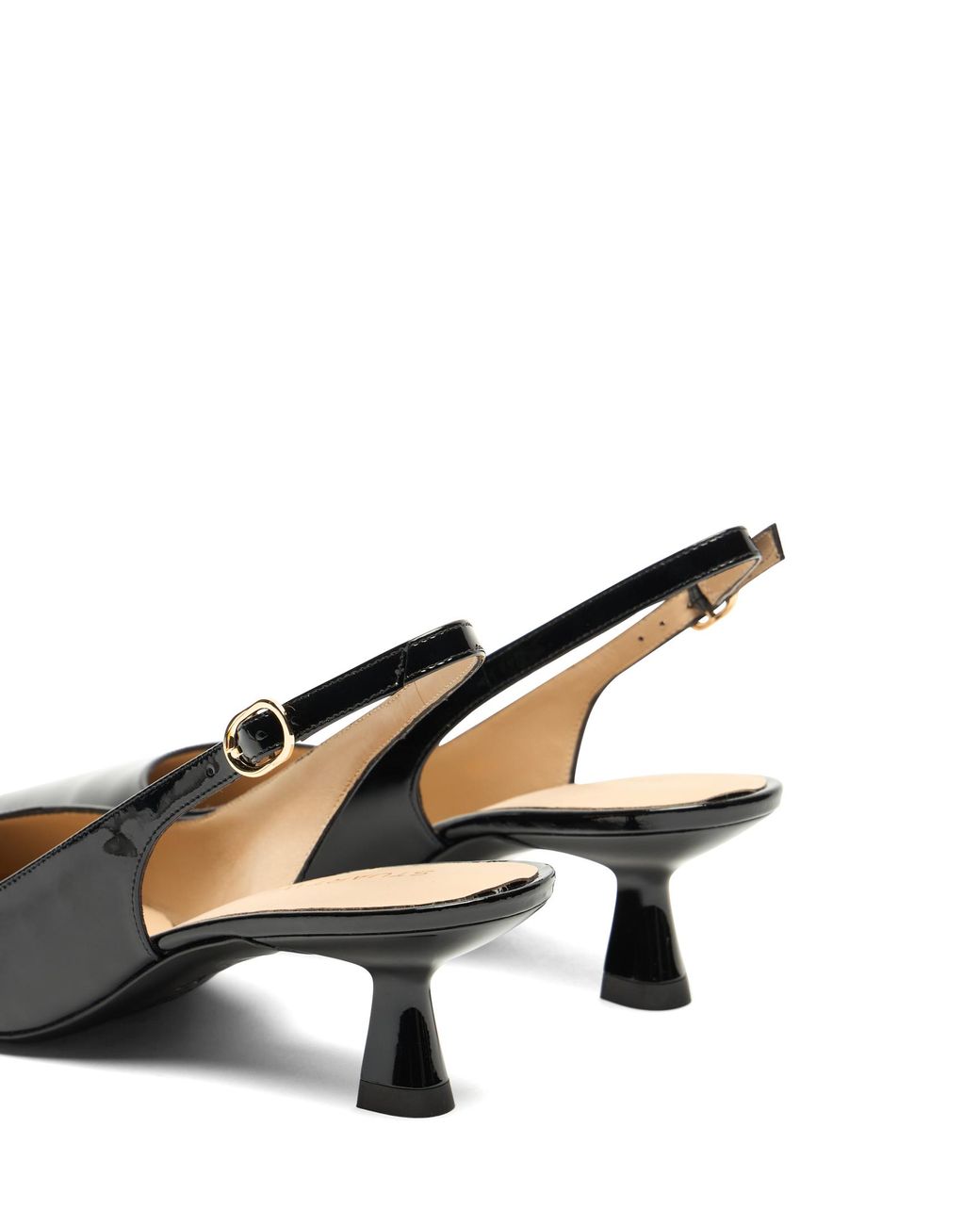 Stuart Weitzman Black Sculpt Slingback 50