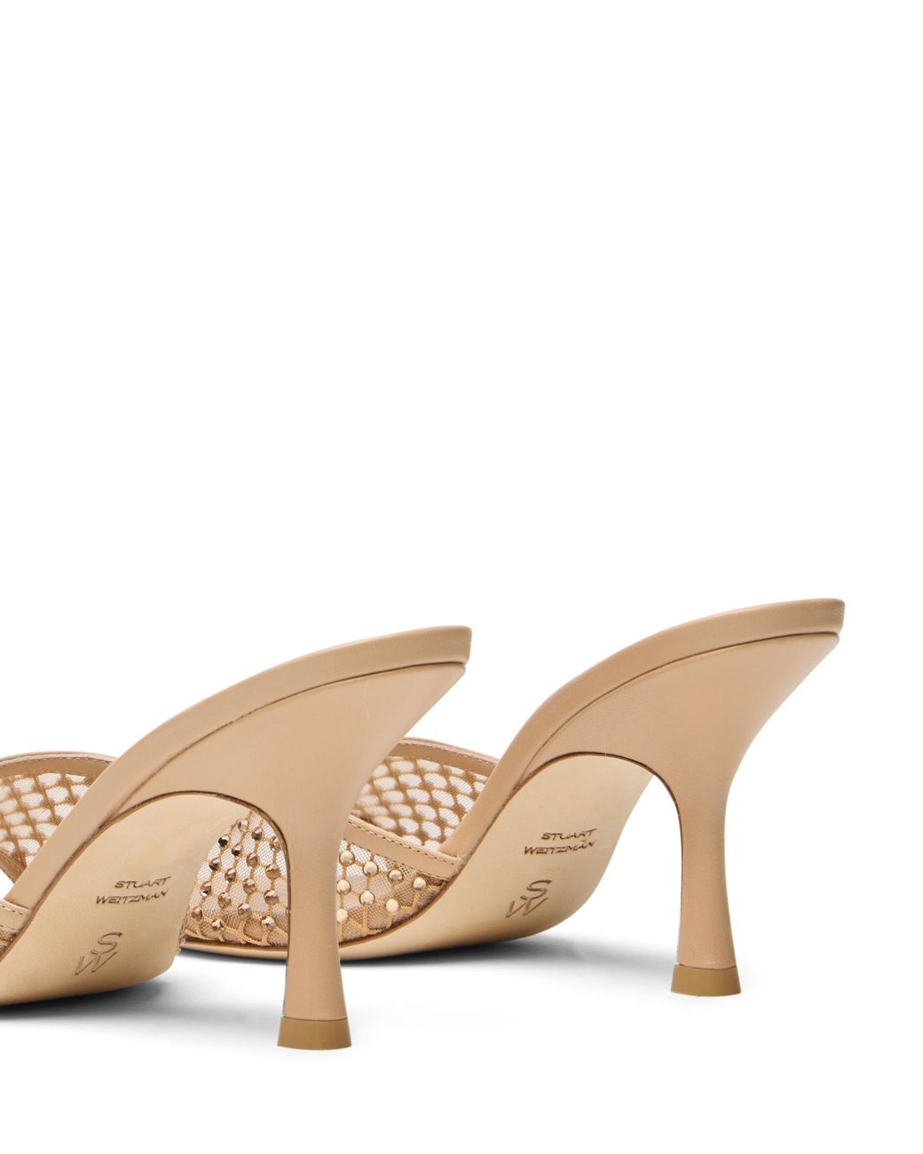 Stuart Weitzman Natural Bareitall Shine Sandal 85