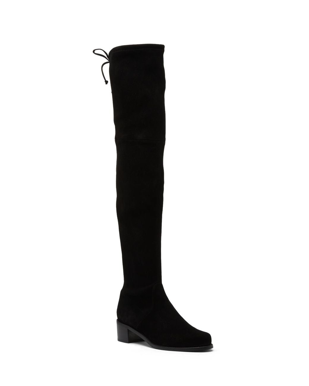 Stuart Weitzman Black Suede Knee-High Boots For