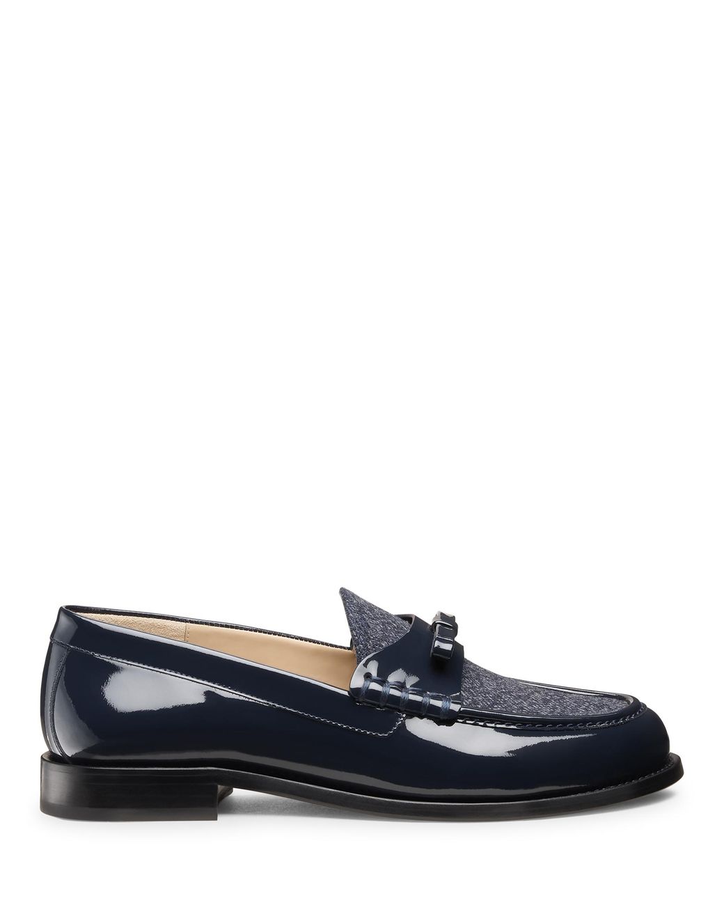 Stuart Weitzman Blue Lottie Bow Loafer