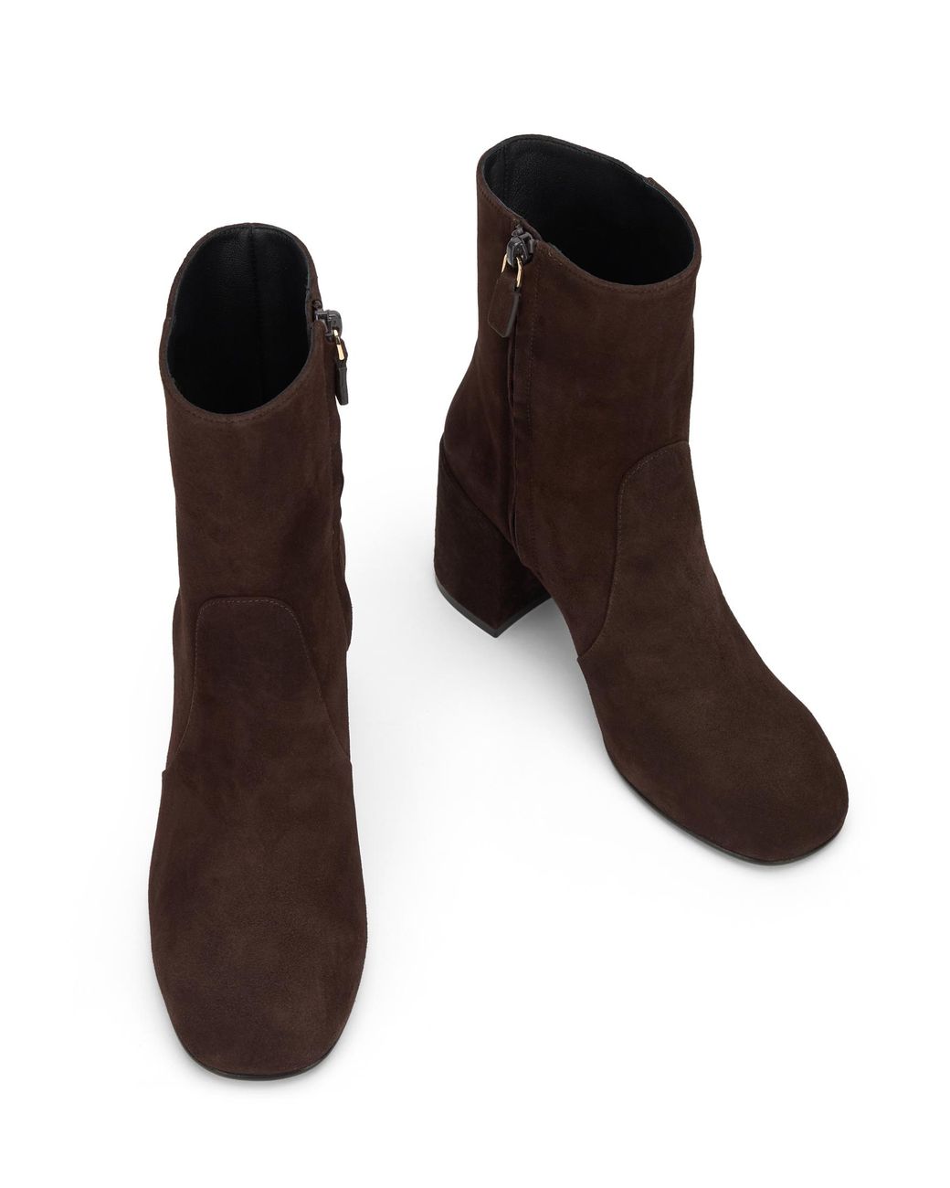 Stuart Weitzman Brown Nubacari Zip Bootie 75