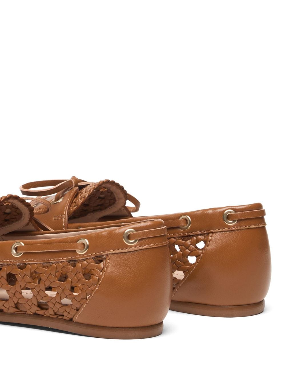 Stuart Weitzman Brown Tinsley Woven Moccasin