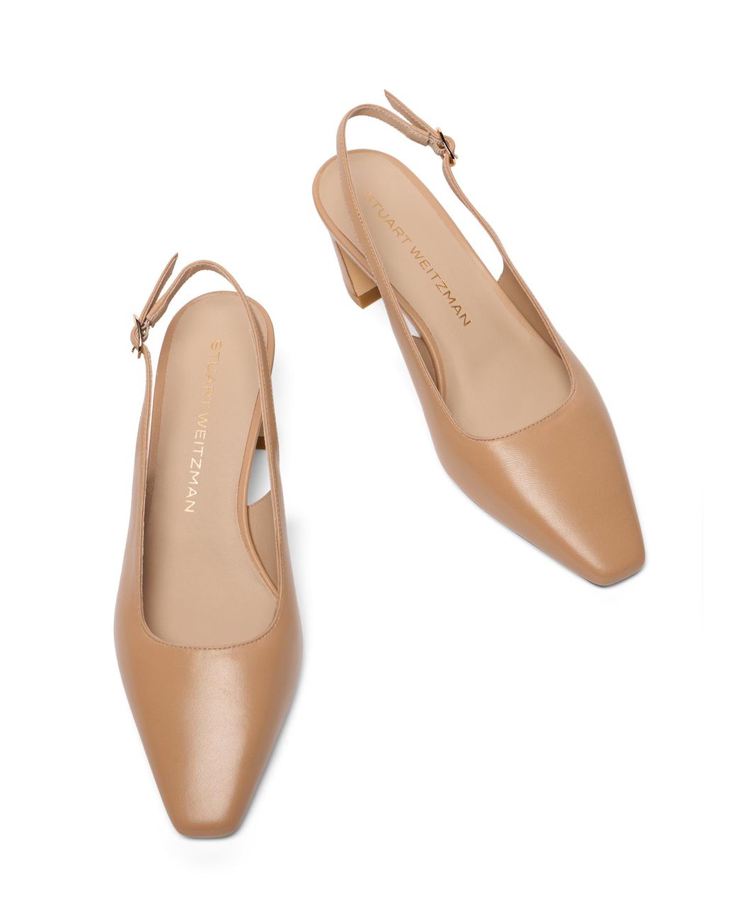 Stuart Weitzman Natural Stassi Slingback 50
