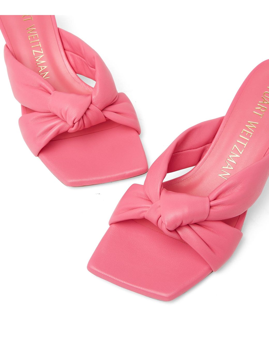Stuart Weitzman Pink Playa 50 Knot Slide