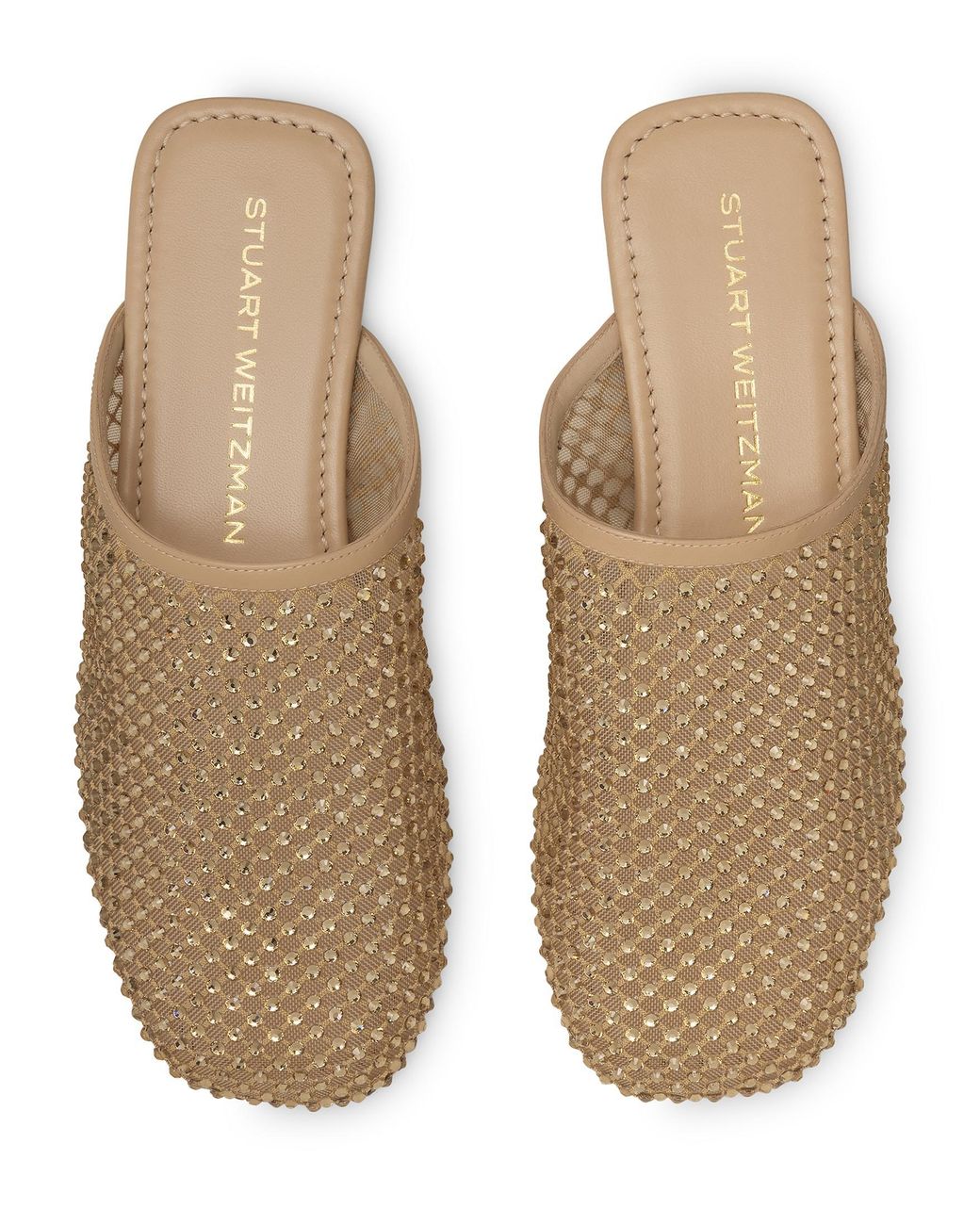 Stuart Weitzman Brown Bareitall Shine Mule