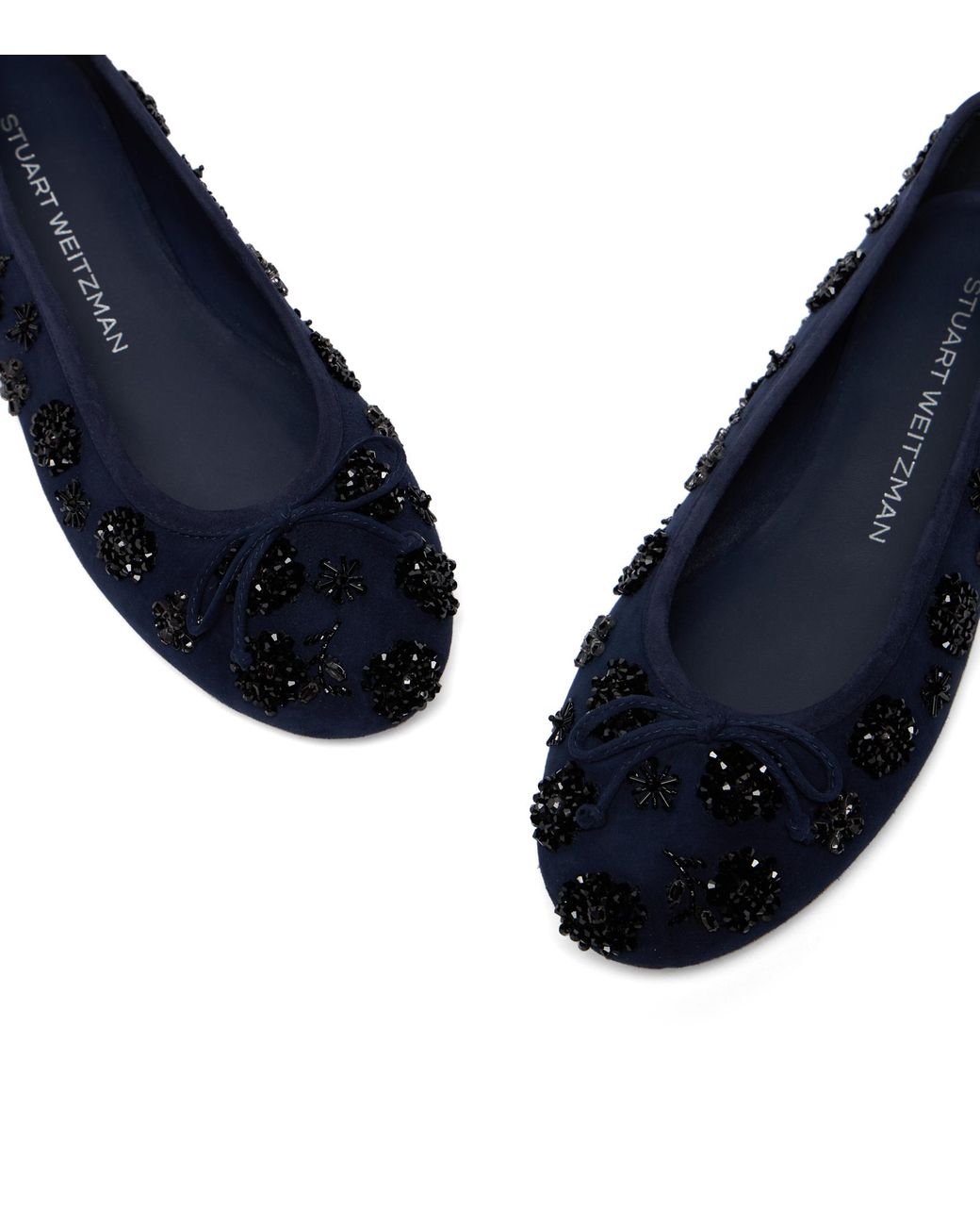 Stuart Weitzman Blue Prima Bow Ballet