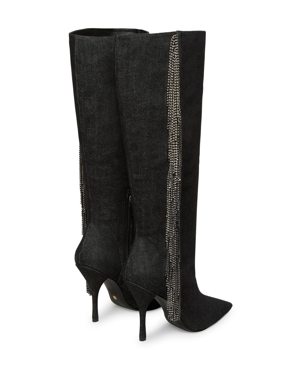Stuart Weitzman Black Crystal Fringe Boot