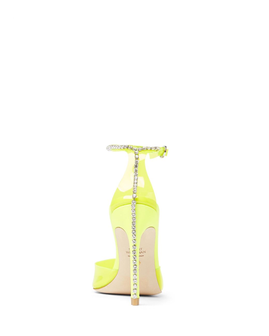 Stuart Weitzman Yellow Stuart Glam 100 Strap Pump