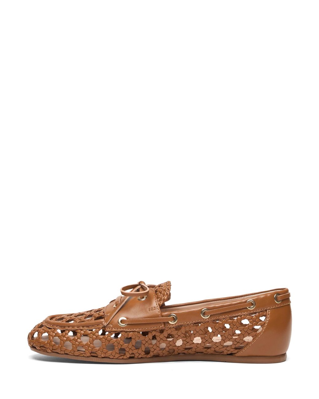 Stuart Weitzman Brown Tinsley Woven Moccasin