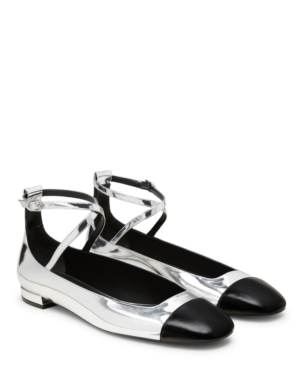 Stuart Weitzman Black Eden Strap Flat