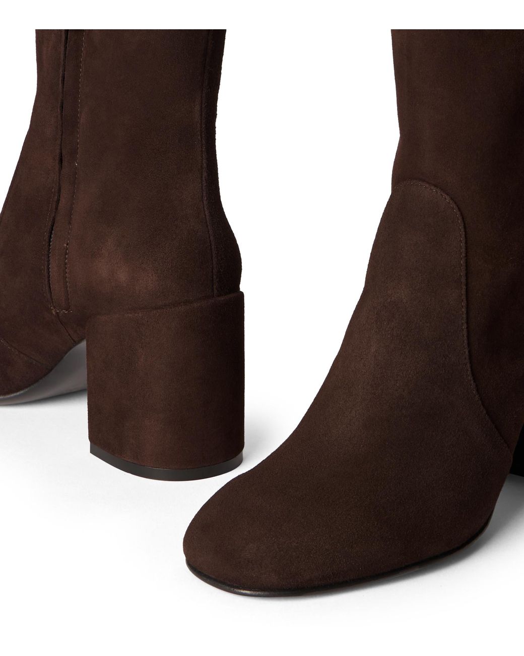 Stuart Weitzman Brown Nubacari Zip Bootie 75