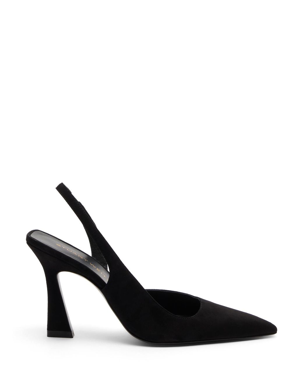 Stuart Weitzman Black Vinnie 85 D'Orsay Slingback