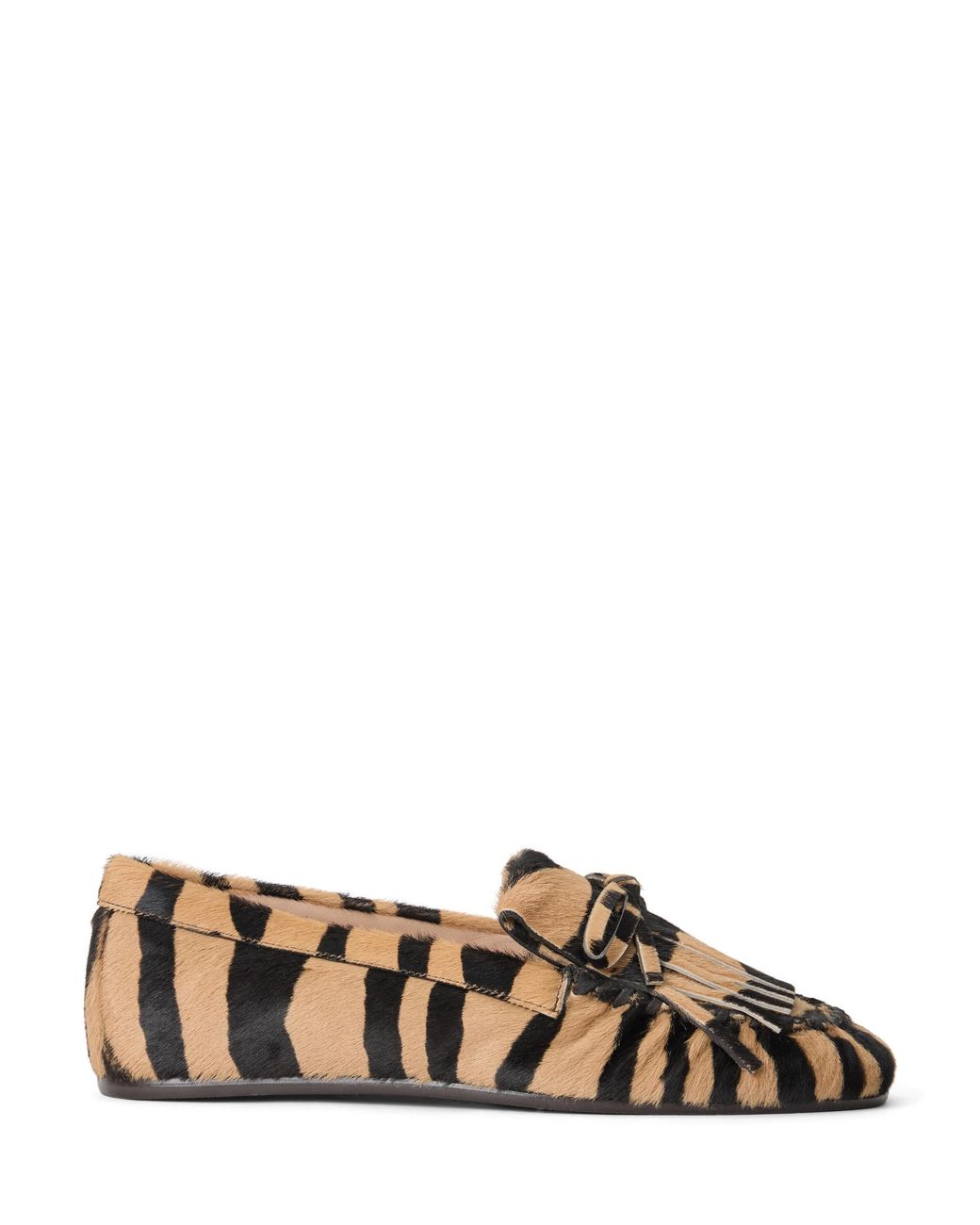 Stuart Weitzman Brown Britt Fransen Mokassin
