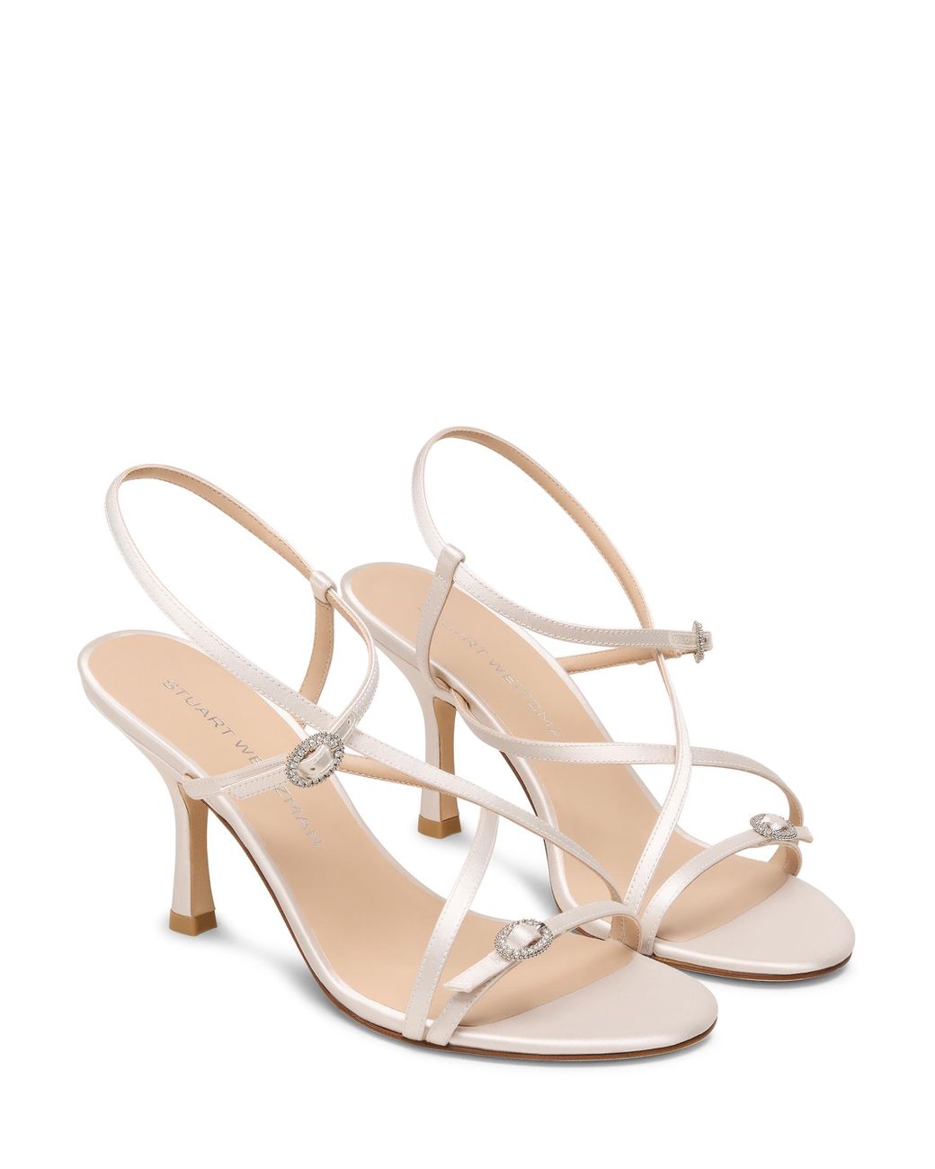 Stuart Weitzman Natural Kensington Strappy Sandal 85