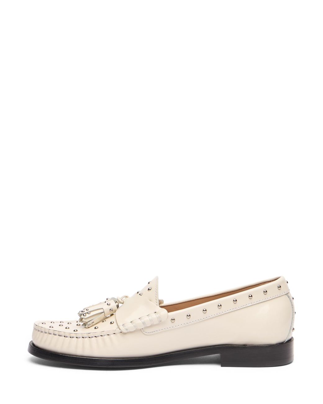 Stuart Weitzman Natural Lottie Sostud Tassel Loafer