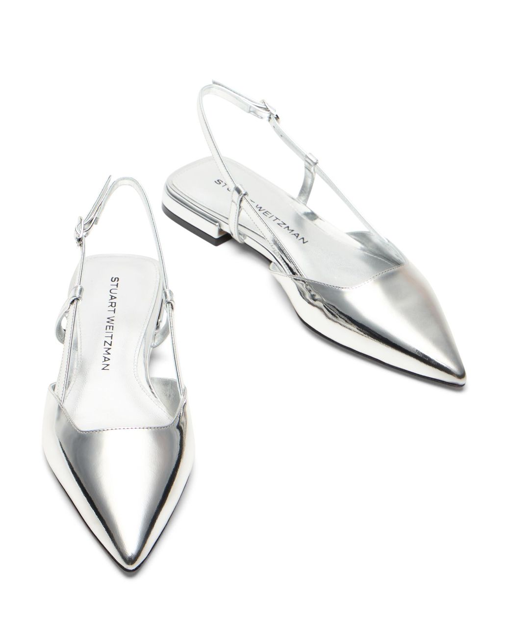 Stuart Weitzman White Ballerina Shoes