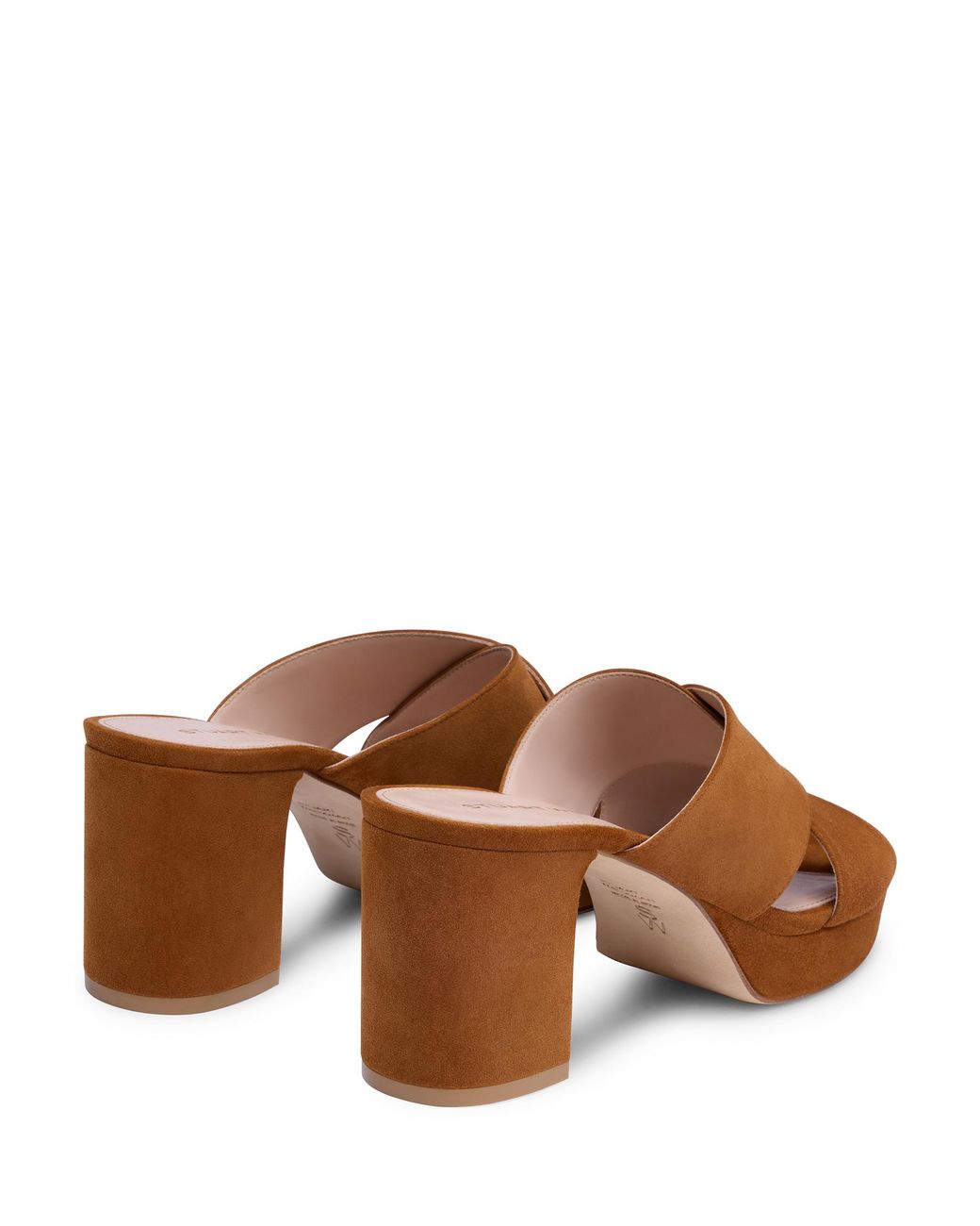 Stuart Weitzman Brown Heeled Mules