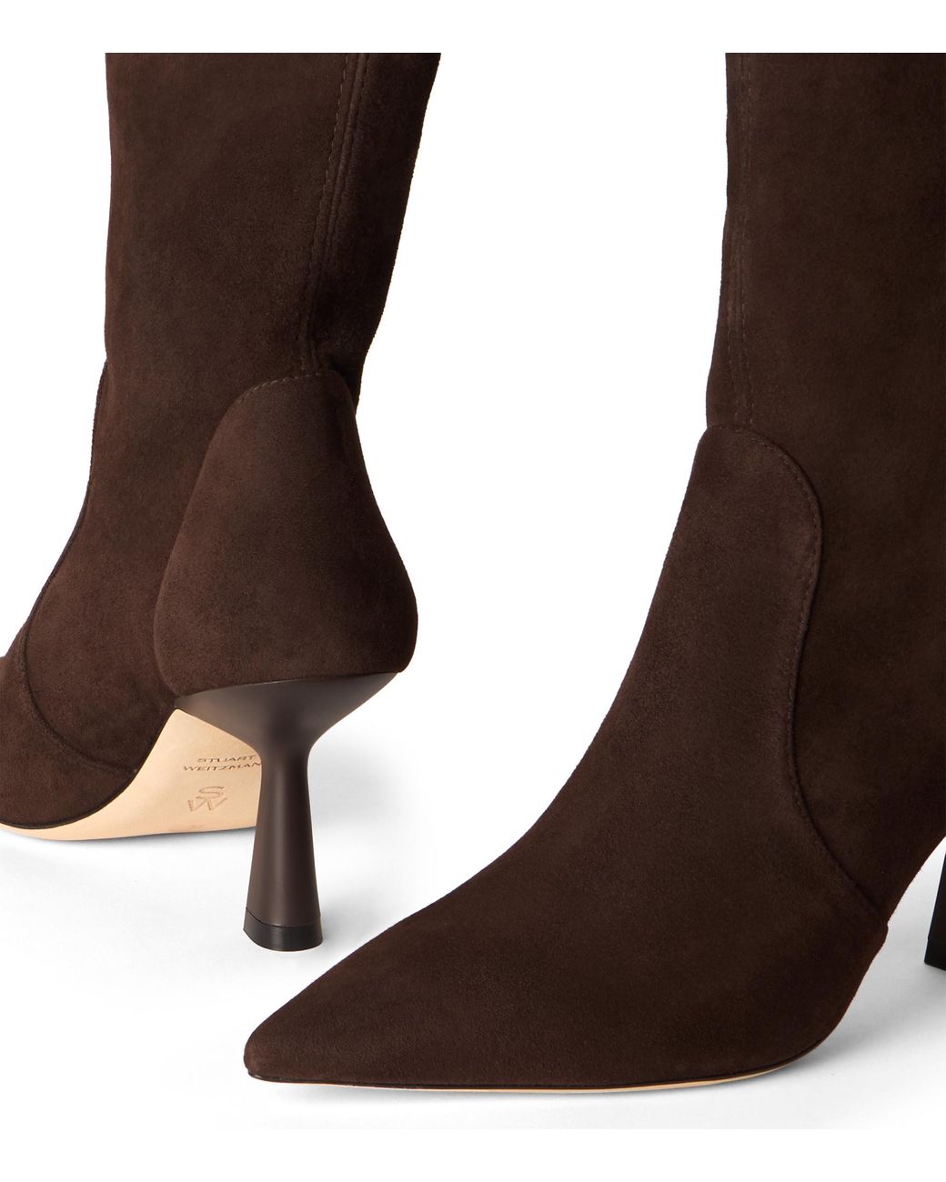 Stuart Weitzman Brown Stuart Super Sculpt Bootie 75