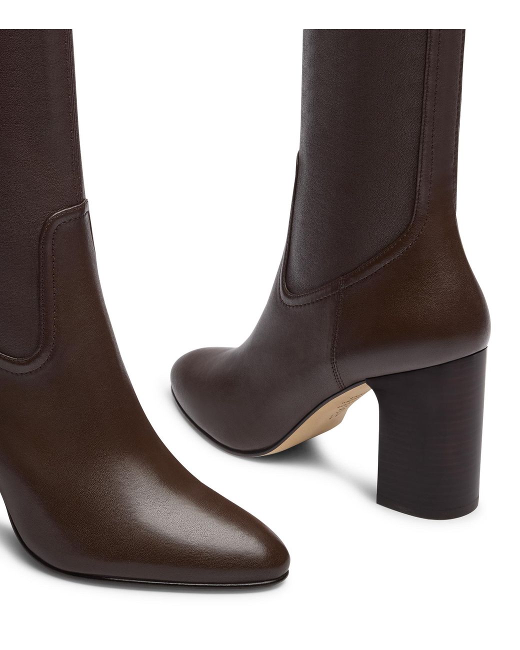 Stuart Weitzman Brown Mulberry Stretch Bootie