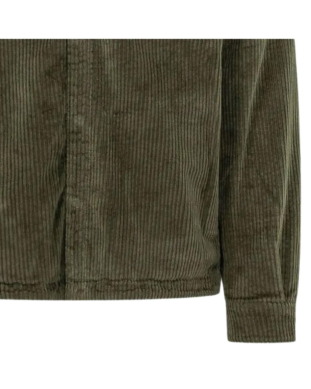 C P Company Green C.P Company Lens-Detail Corduroy Shirt for men
