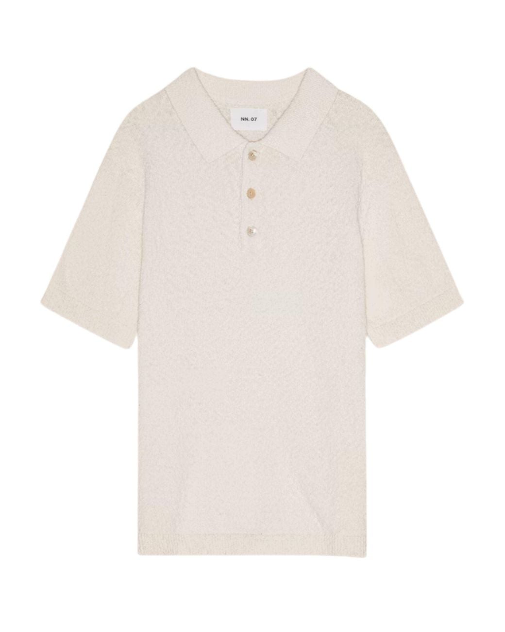 NN07 Natural Randy Boucle Yarn Polo for men