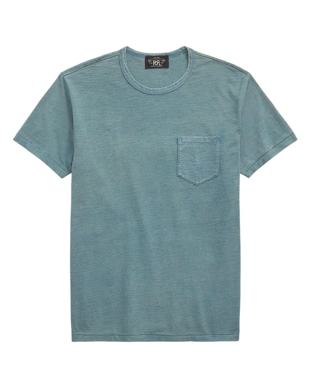 RRL Blue Jersey Pocket T-Shirt for men