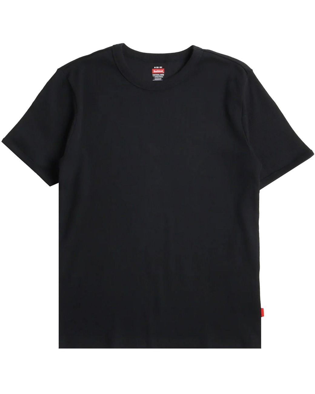 Healthknit Black Heavyweight Rib Crew T-Shirt for men